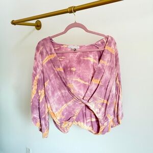 YOUNG FABULOUS & BROKE Tie-Dye Blouse Size XS